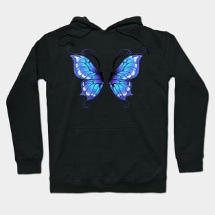 Glowing butterfly wings ( Blue wings ) Hoodie